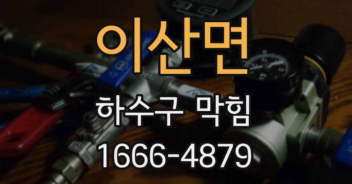 이산면 하수구 막힘