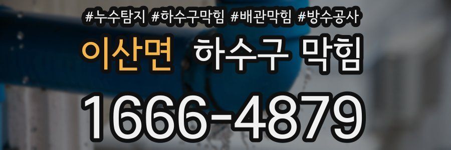 이산면 하수구 막힘