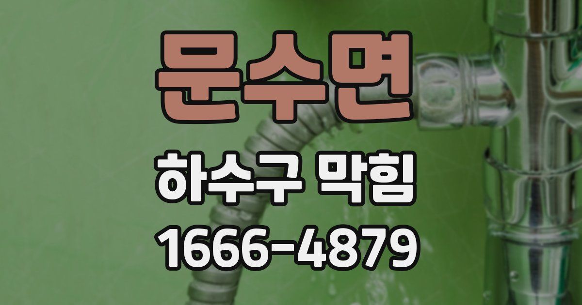 문수면 하수구 막힘