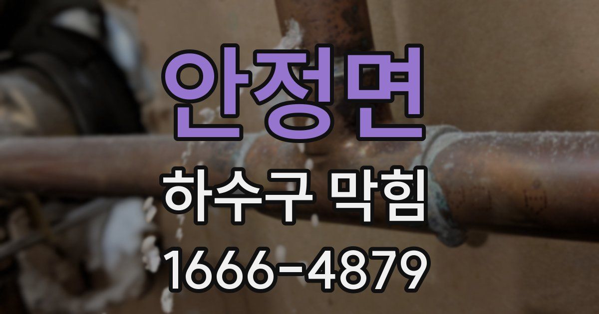 안정면 하수구 막힘