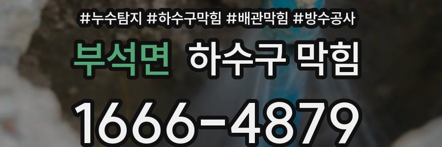 부석면 하수구 막힘