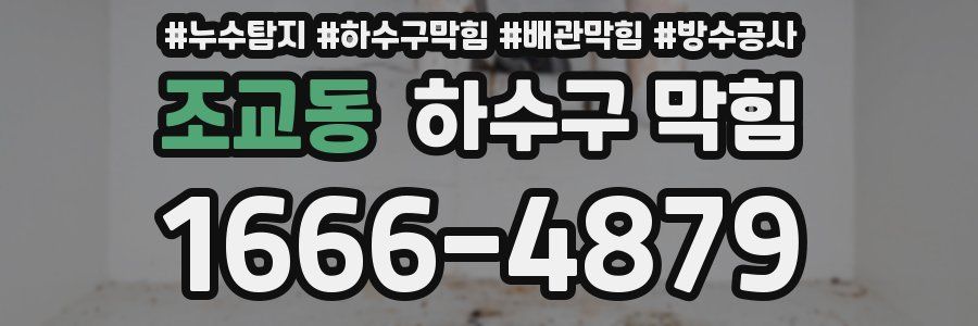 조교동 하수구 막힘