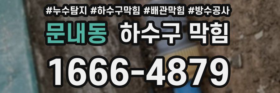 문내동 하수구 막힘