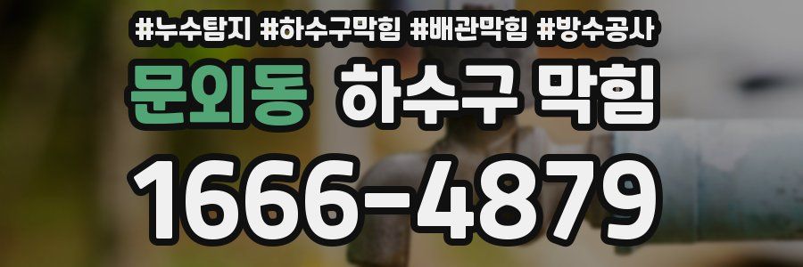 문외동 하수구 막힘