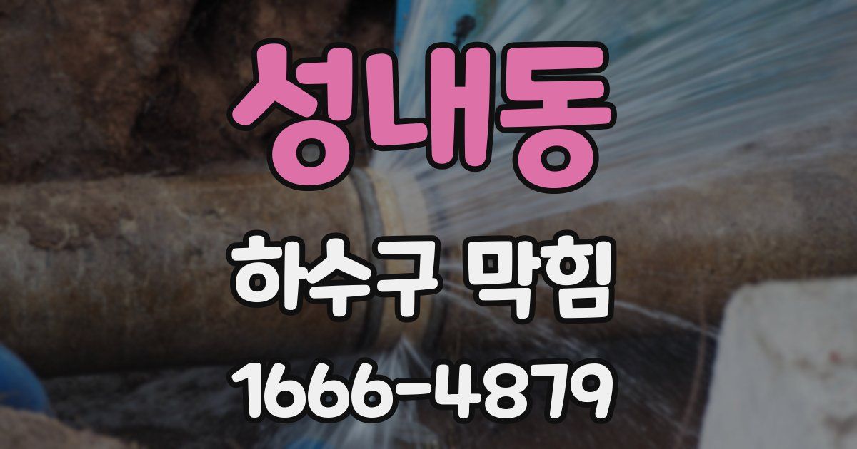 성내동 하수구 막힘