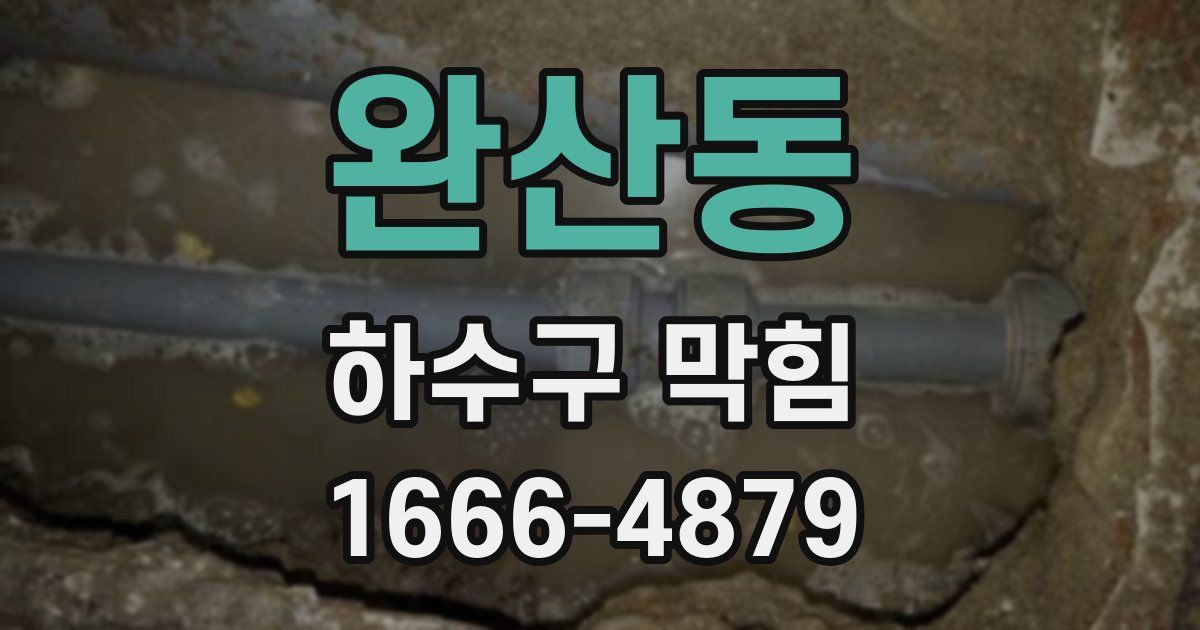 완산동 하수구 막힘