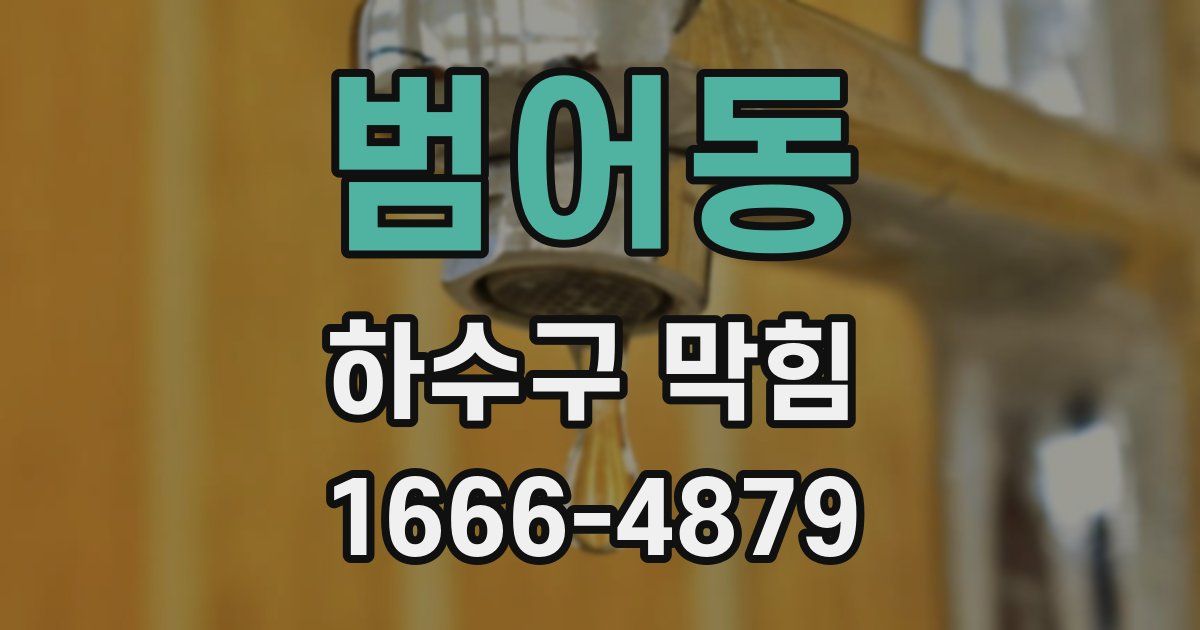 범어동 하수구 막힘