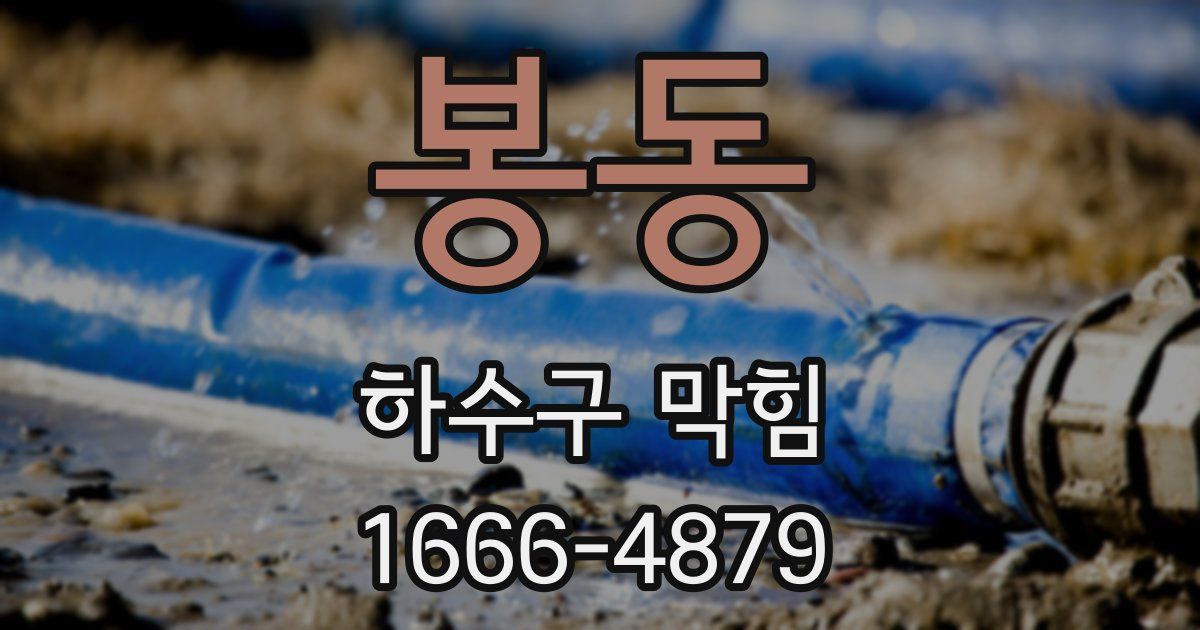 봉동 하수구 막힘
