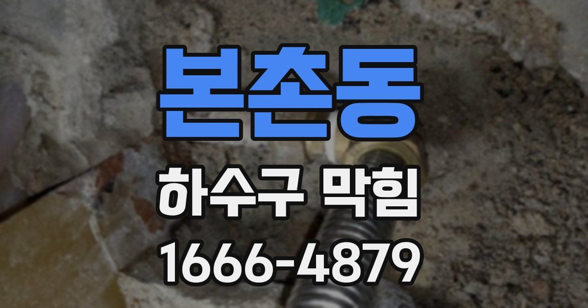 본촌동 하수구 막힘