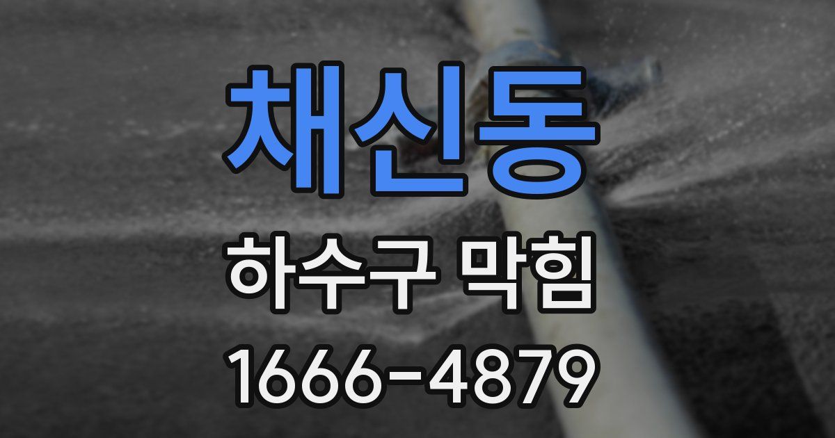 채신동 하수구 막힘