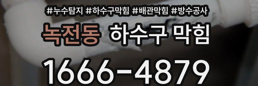녹전동 하수구 막힘