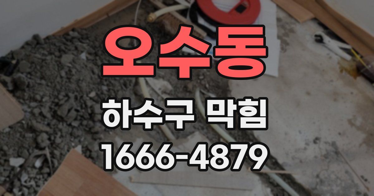 오수동 하수구 막힘