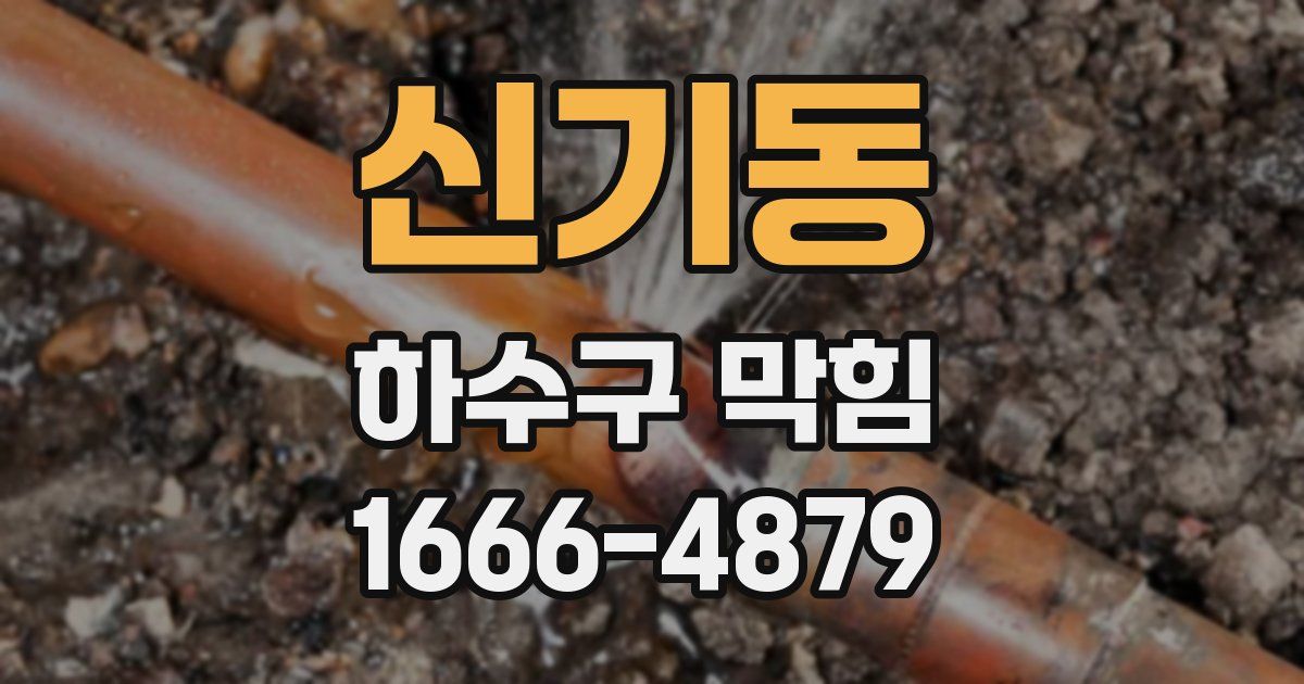 신기동 하수구 막힘