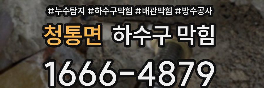 청통면 하수구 막힘