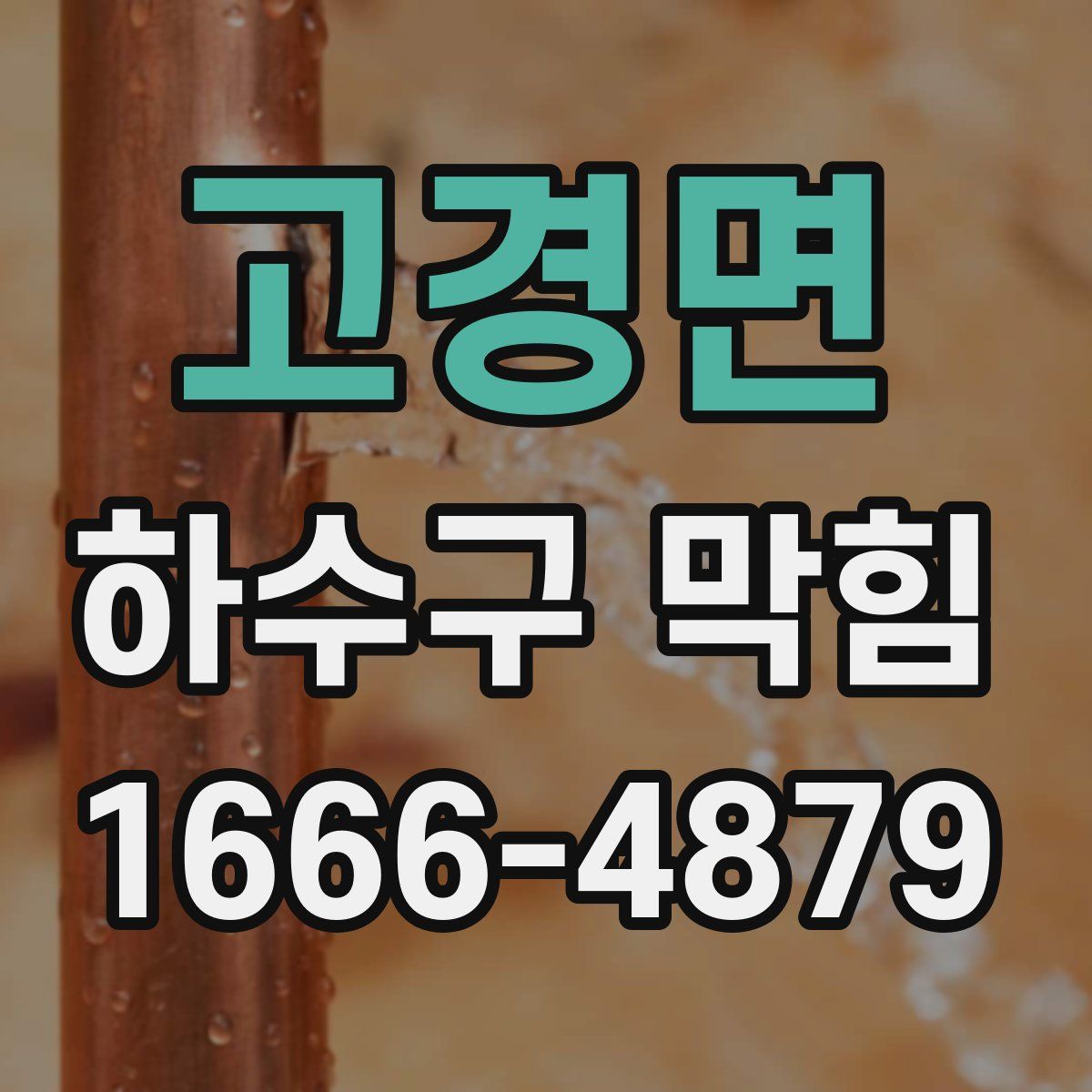 고경면 하수구 막힘