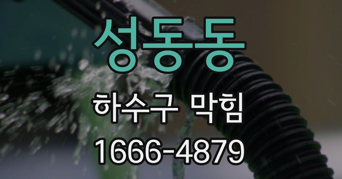 성동동 하수구 막힘