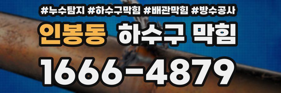 인봉동 하수구 막힘