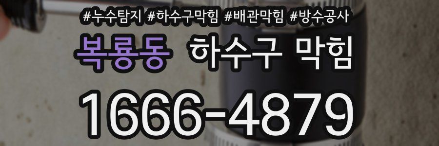 복룡동 하수구 막힘