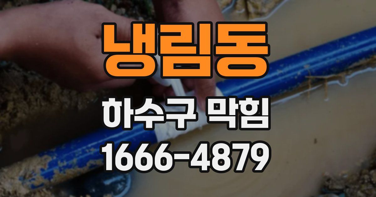 냉림동 하수구 막힘