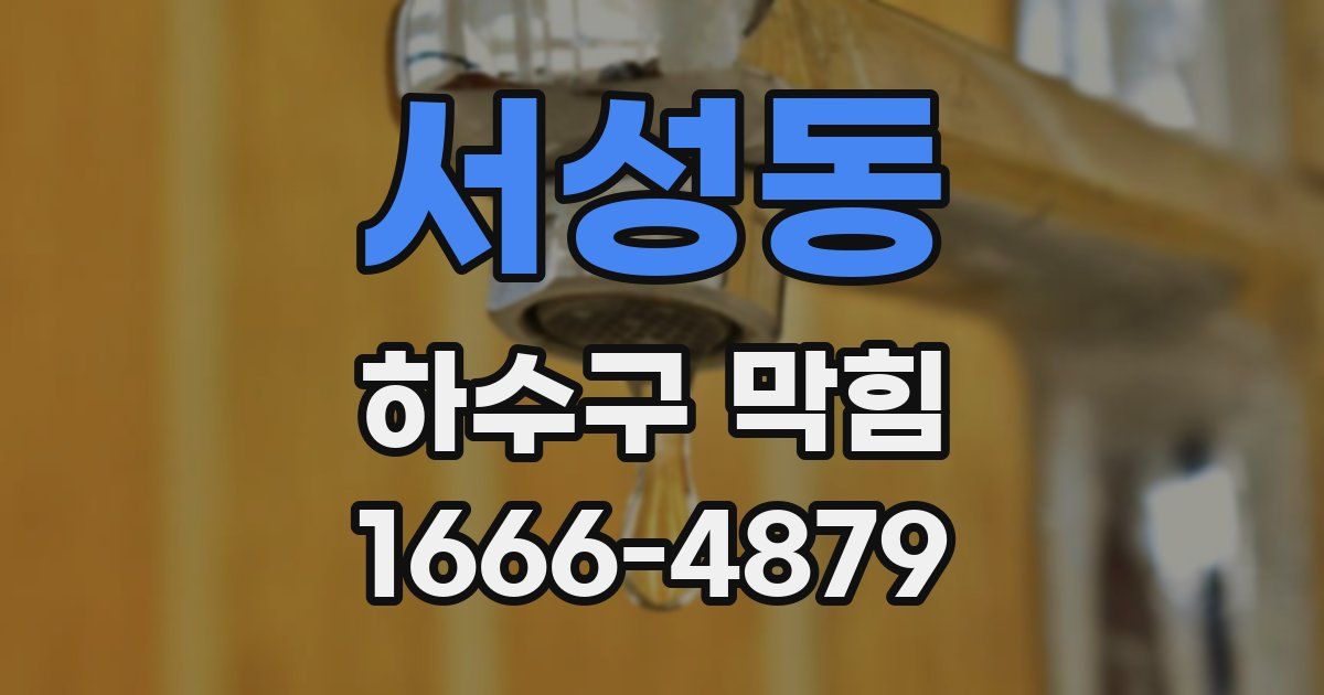 서성동 하수구 막힘