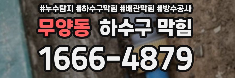 무양동 하수구 막힘
