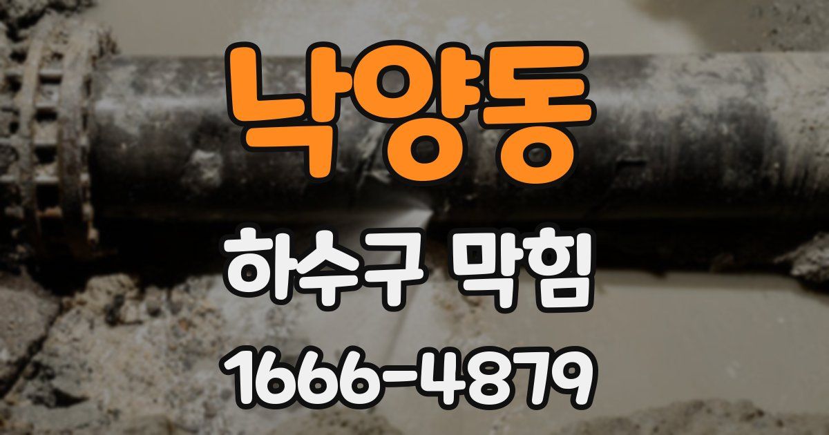 낙양동 하수구 막힘