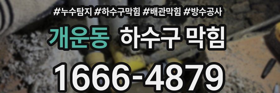 개운동 하수구 막힘