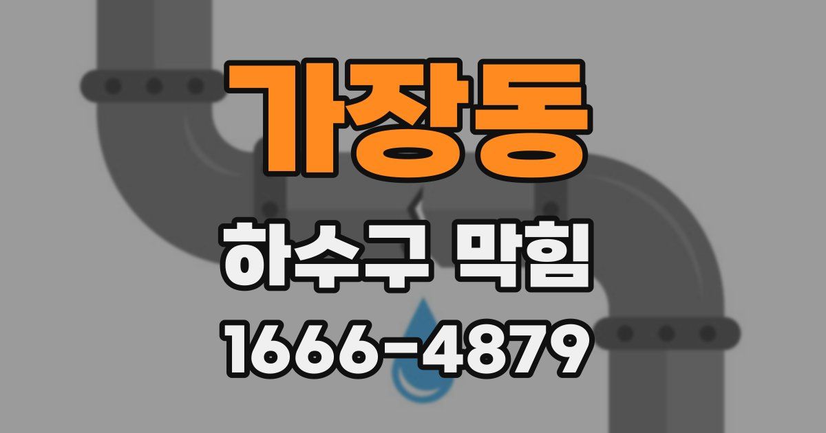 가장동 하수구 막힘