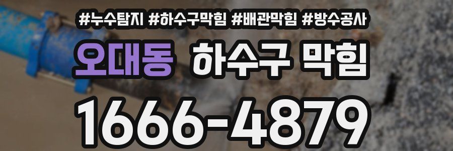 오대동 하수구 막힘