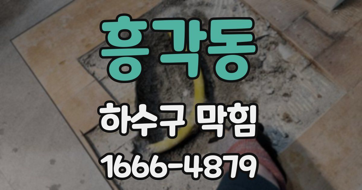 흥각동 하수구 막힘