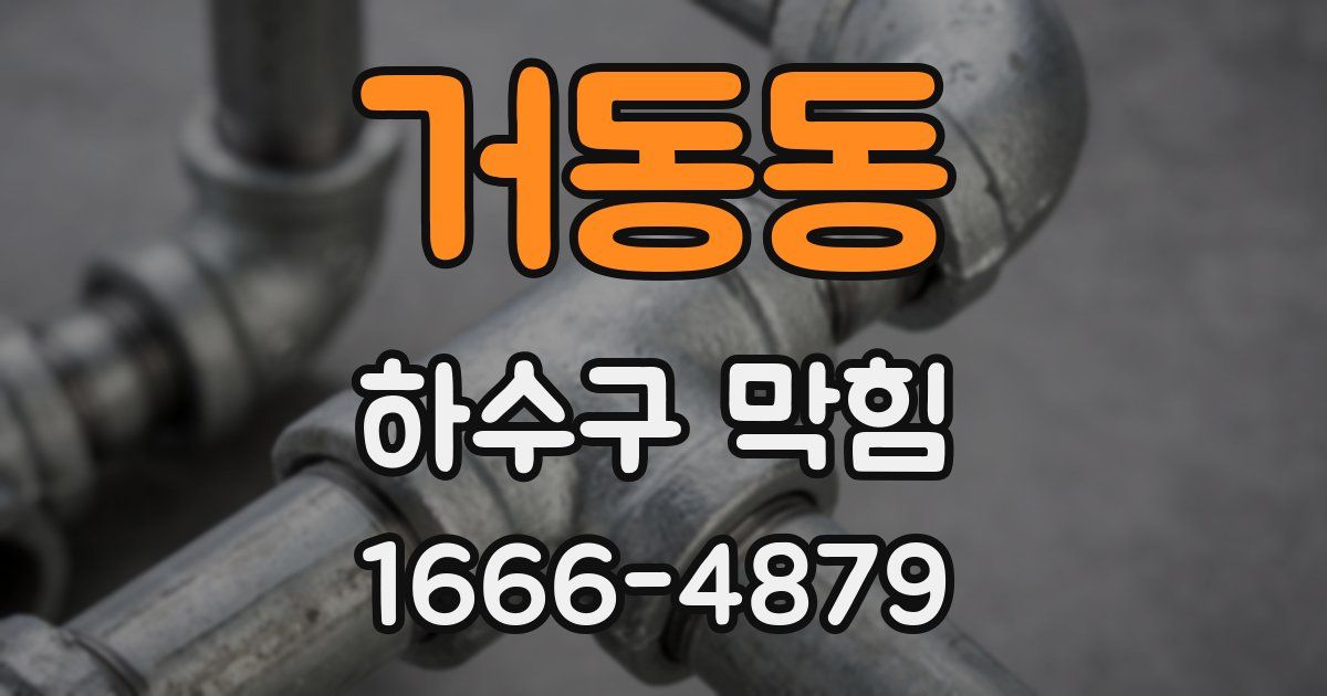 거동동 하수구 막힘