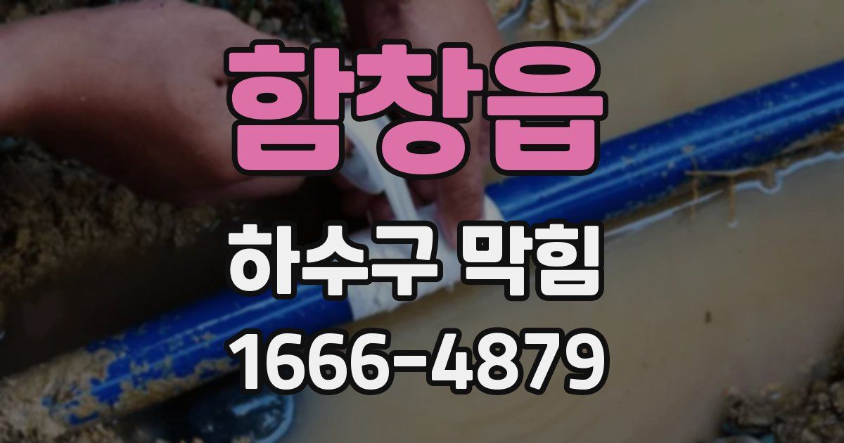 함창읍 하수구 막힘