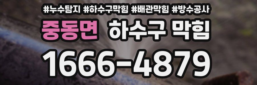 중동면 하수구 막힘