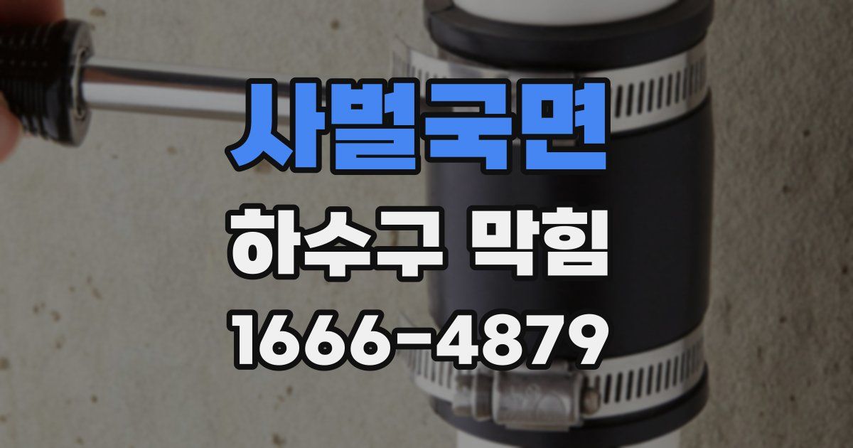 사벌국면 하수구 막힘