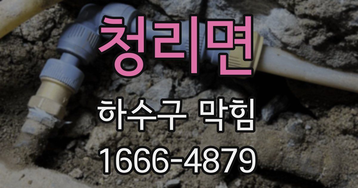 청리면 하수구 막힘