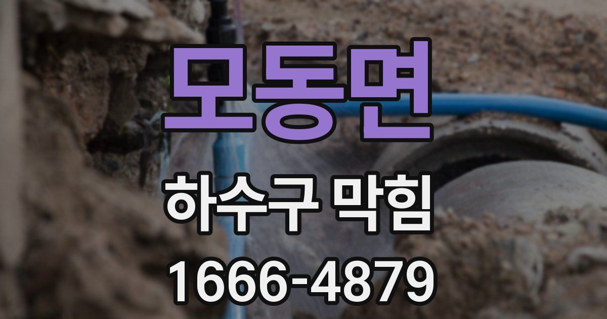 모동면 하수구 막힘