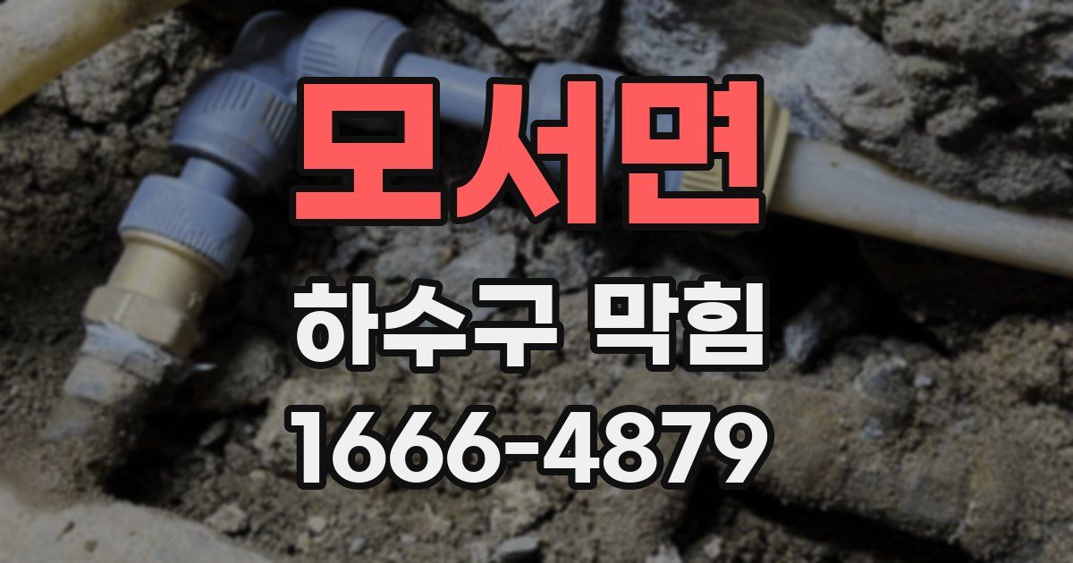 모서면 하수구 막힘
