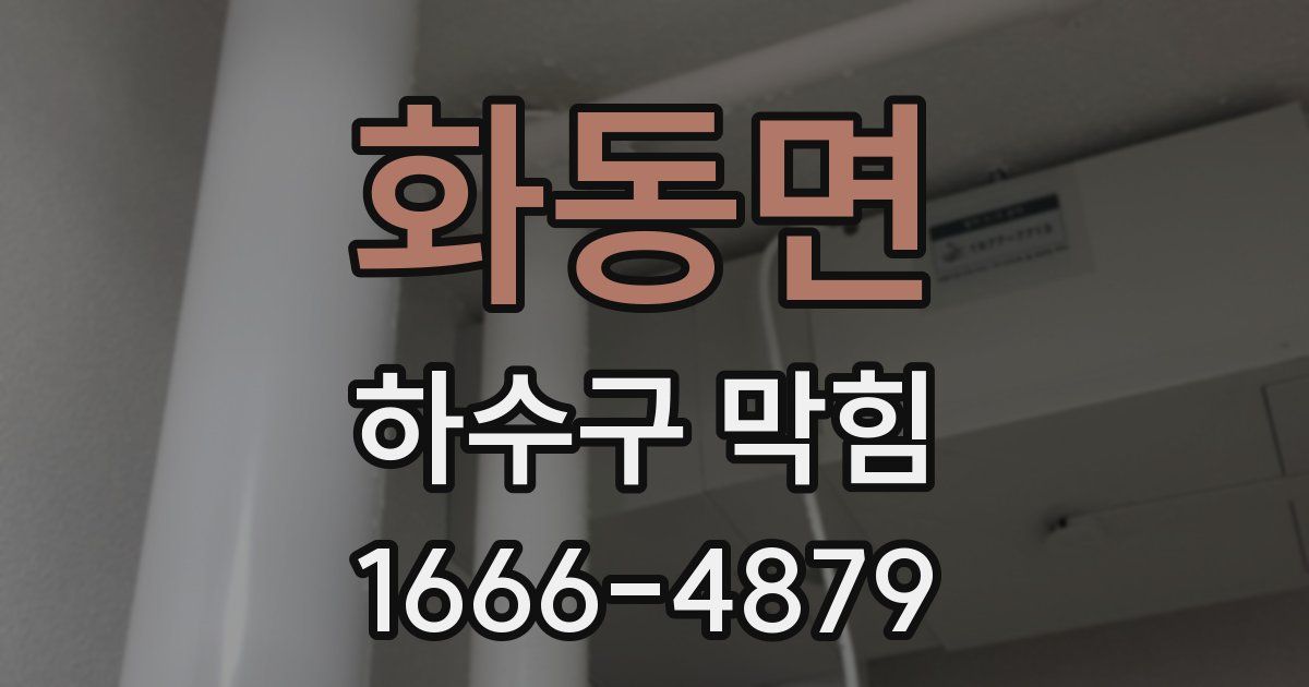 화동면 하수구 막힘