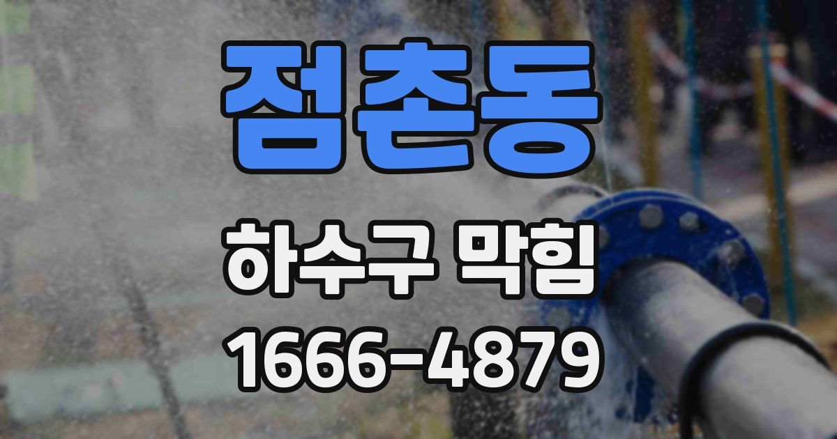 점촌동 하수구 막힘