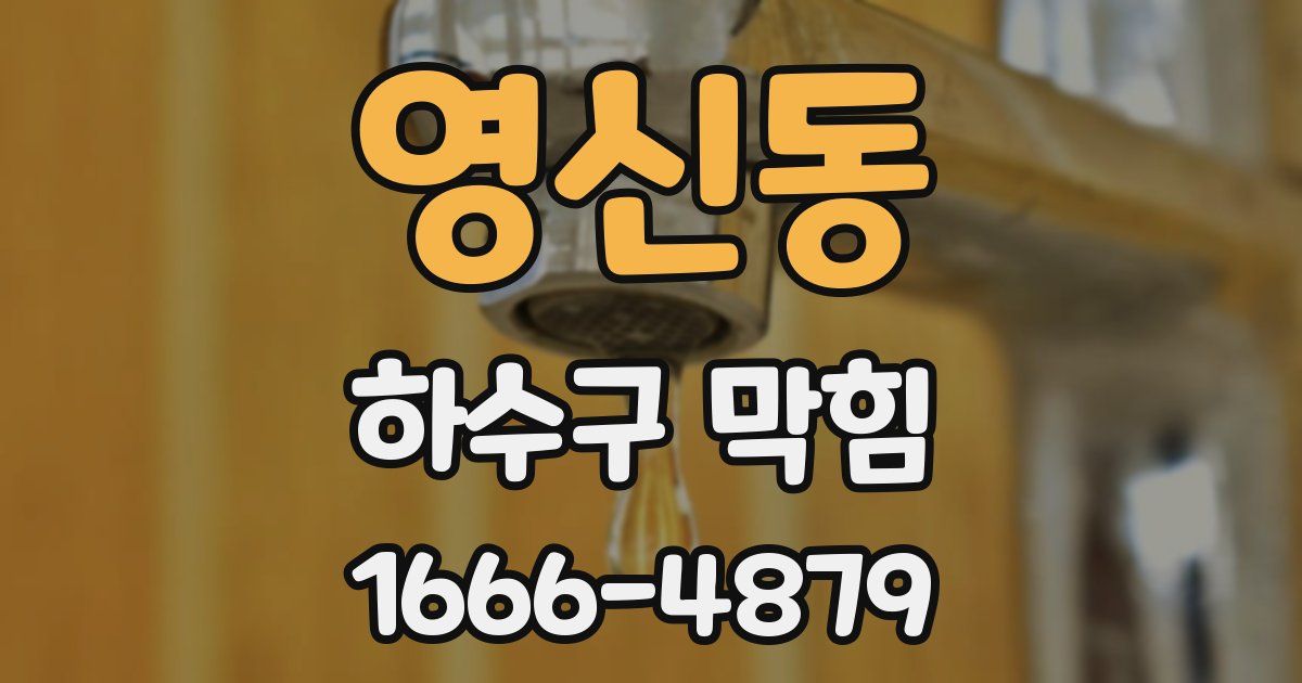 영신동 하수구 막힘