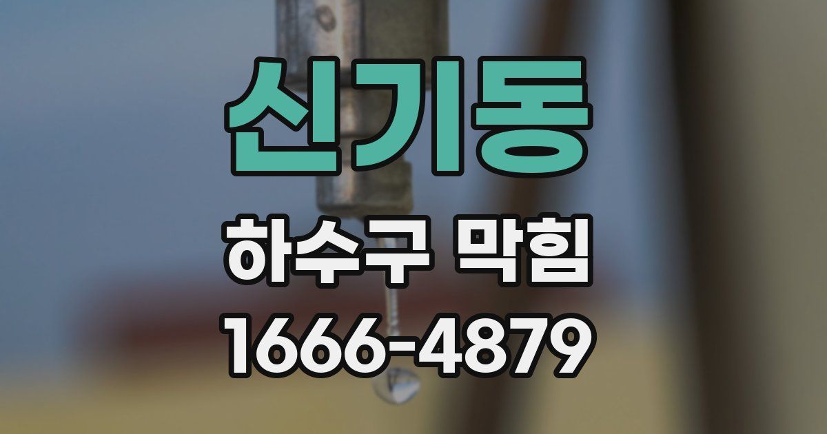 신기동 하수구 막힘