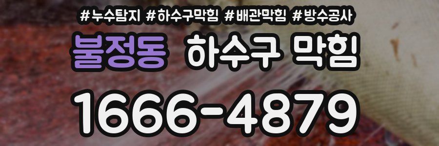 불정동 하수구 막힘