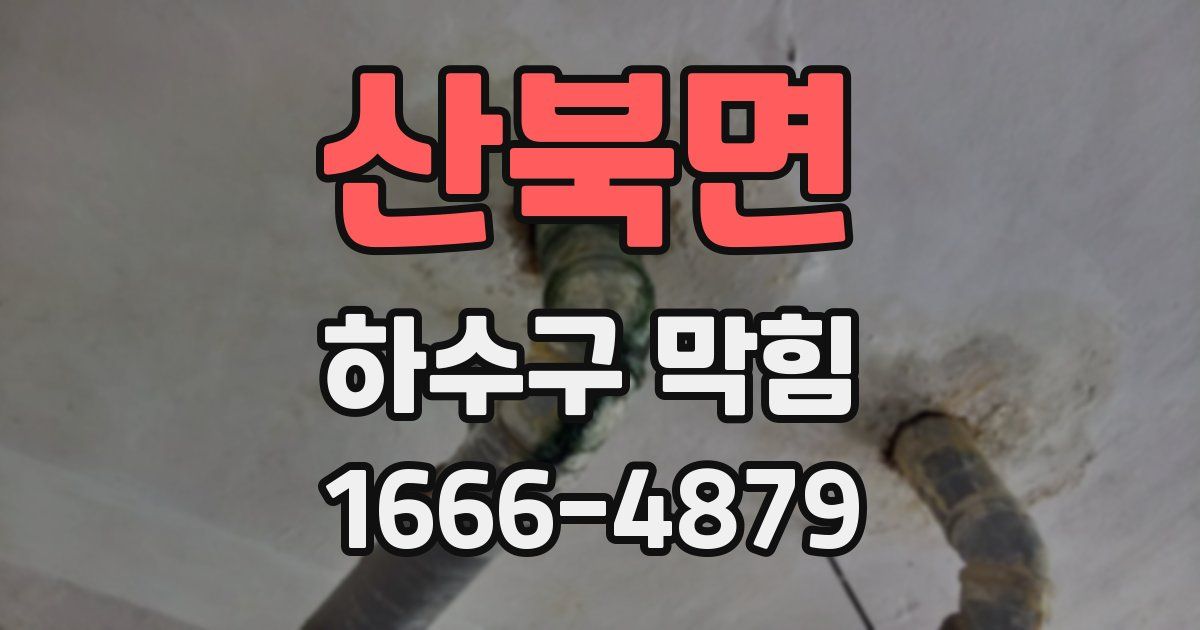 산북면 하수구 막힘
