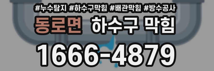 동로면 하수구 막힘