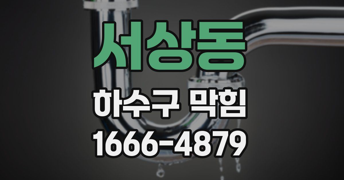 서상동 하수구 막힘