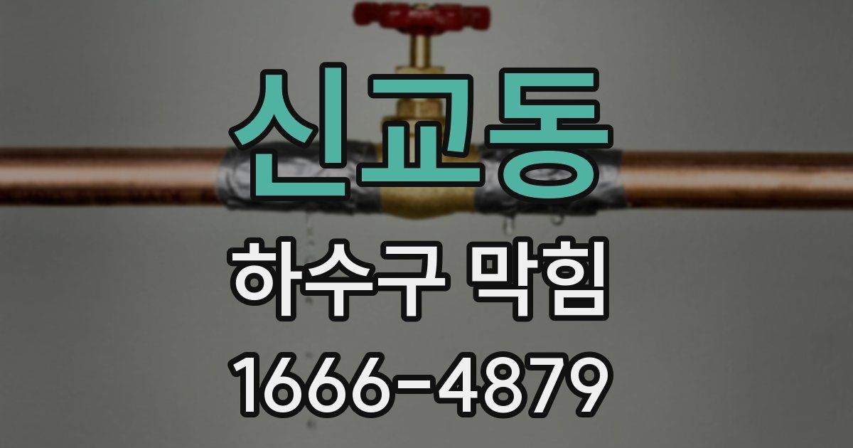신교동 하수구 막힘