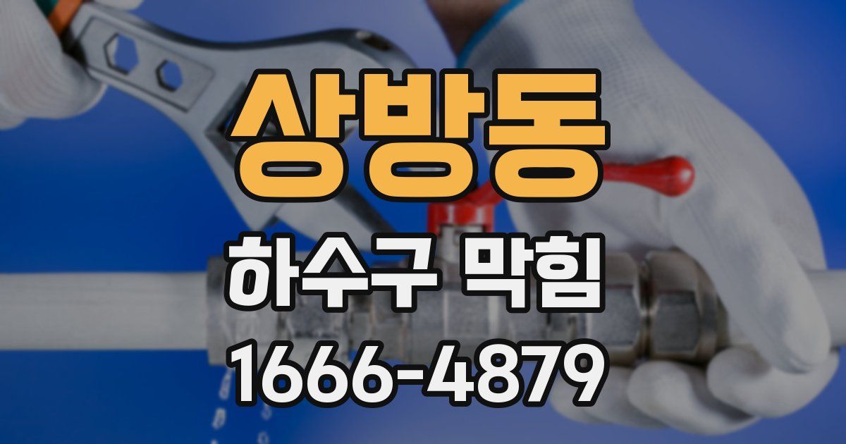 상방동 하수구 막힘