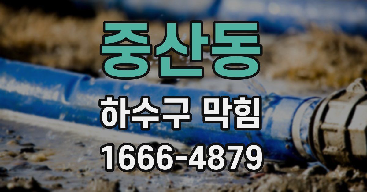 중산동 하수구 막힘