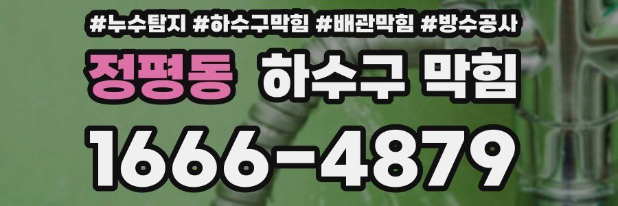 정평동 하수구 막힘