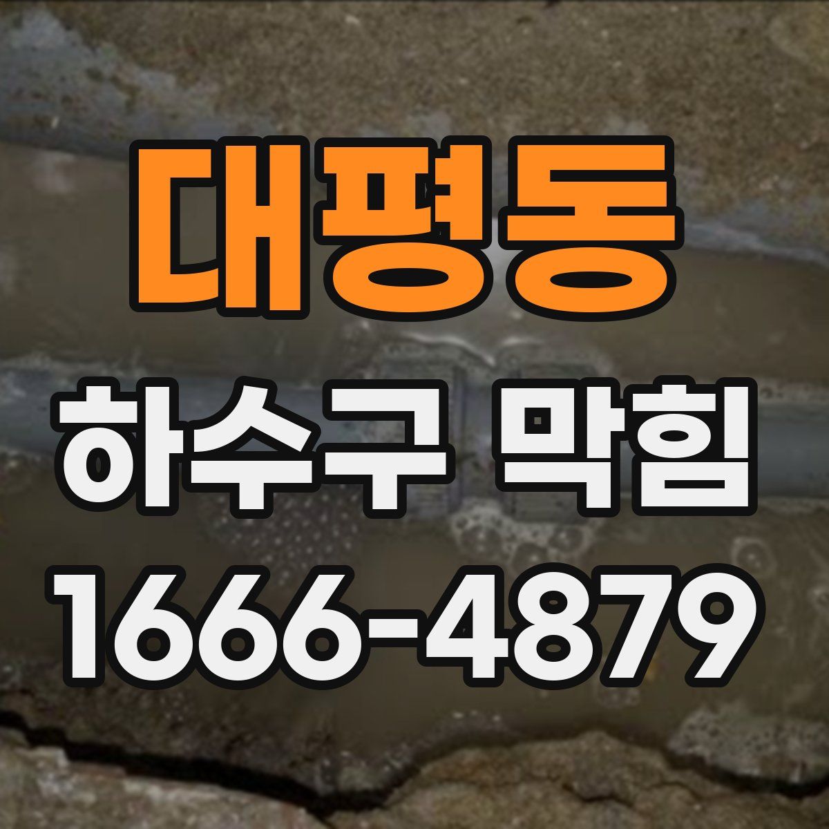 대평동 하수구 막힘
